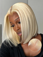 M Hairline 13x4 Lace Frontal Straight Bob Cut Blonde Wigs