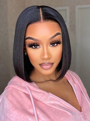Glueless Bob Wig - Ready Go Bob Wigs Short Straight Easy & Go Pre Cut Lace Closure Wigs