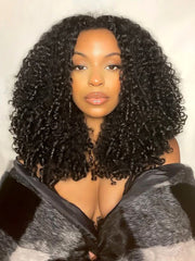 250% Density Big Curly Hair Glueless Wig With Defined Spiral Curls