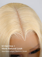 M Hairline 13x4 Lace Frontal Straight Bob Cut Blonde Wigs